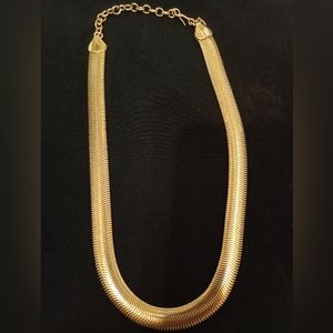15in ETTIKA Gold Plated Flat Snake Chain Necklace!